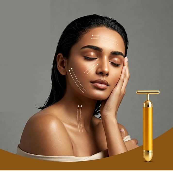 Glomora 24K Face Massager| Gold Platted Electric Massager For Face Skin Care